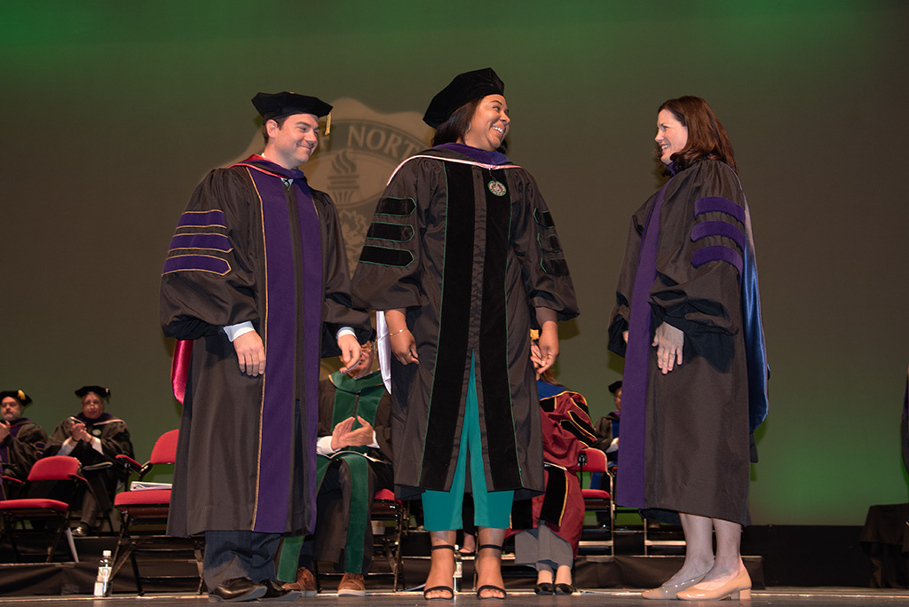 L-R: Professor Nikola Datzov, Tyler Thomas, and Professor Alexandra Sickler