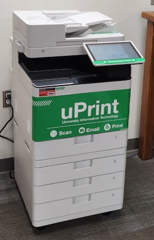 uPrint uPrint across from the Front Desk in Law Library